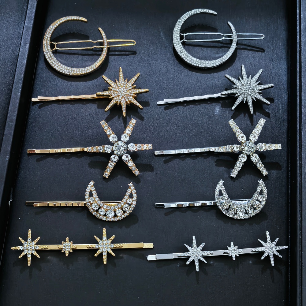 Event Suppliers - 3/4-delige set Kristallen Ster Haarspelden voor
