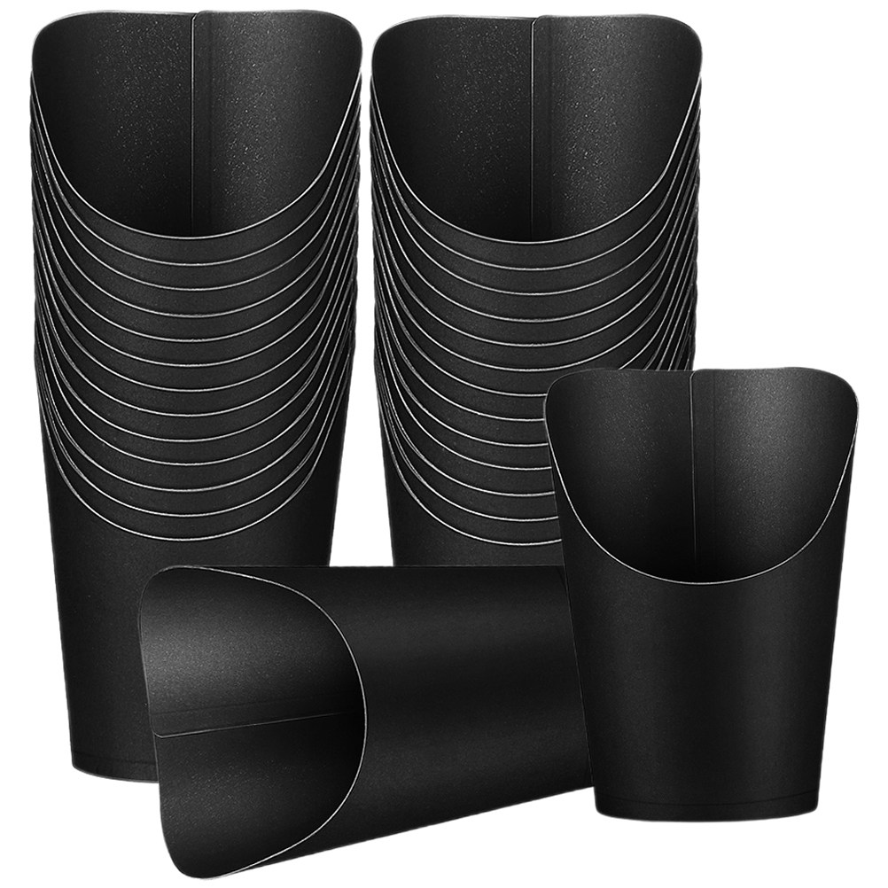 Plastic Cup 50Pcs - 50 stuks kraftpapier frietbekers, hoge wegwerp