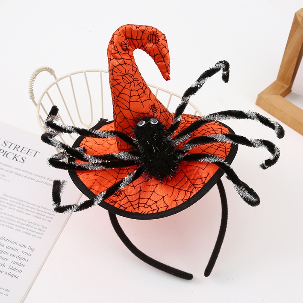 Party Hat Cone - Spider Halloween Heksenhoed Hoofdband Pailletten Party