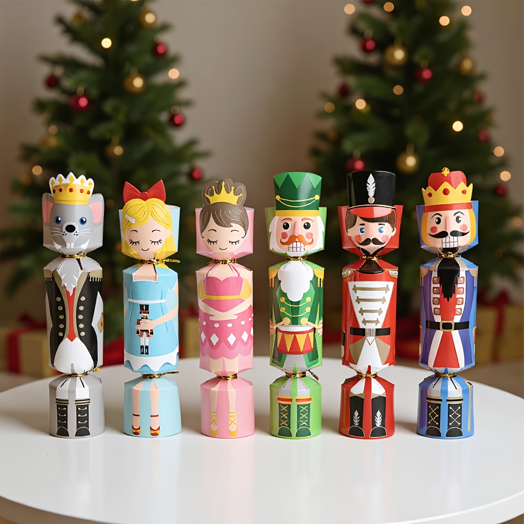Event Party Box - 24 stuks Kerstcracker Soldaat Notenkraker Prinses