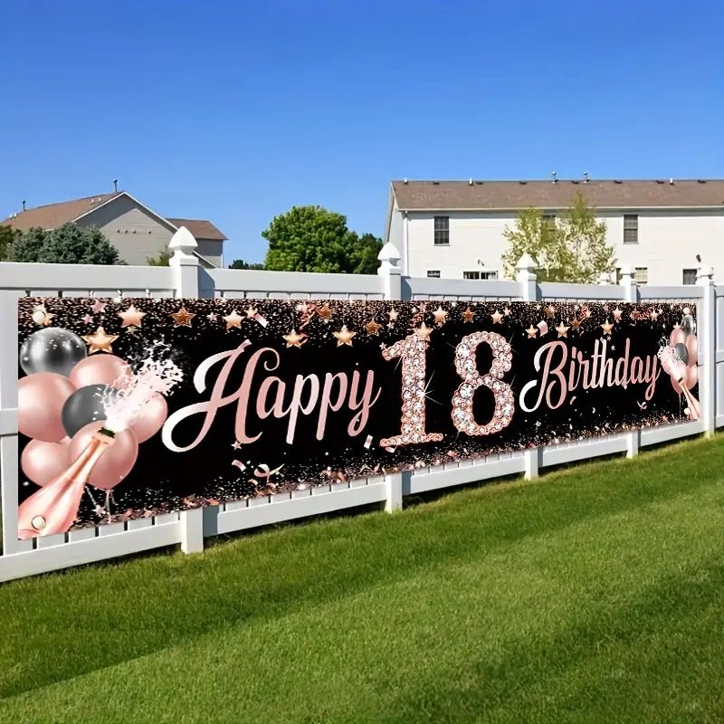 18e verjaardagsbanner, verjaar - Party Banner Gold recensie en prijs