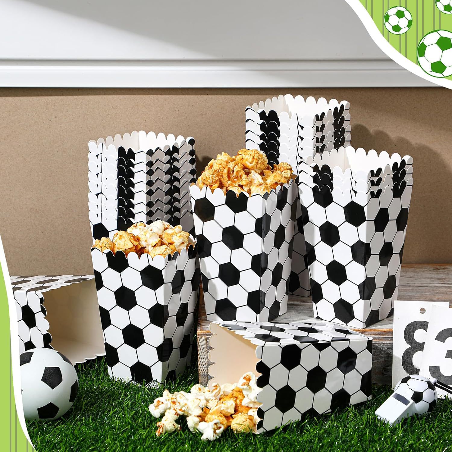 6/18 Stuks Voetbal Popcorn Doz - Event Party Box recensie en prijs