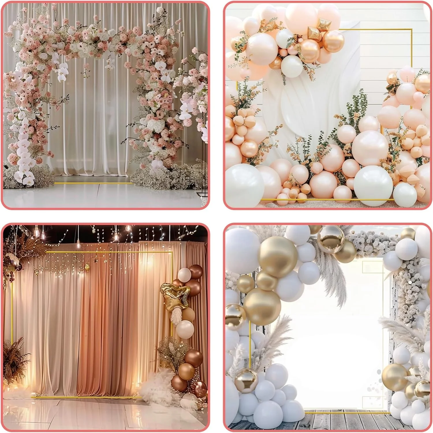 Gouden Bruiloft Bogen Vierkant - Balloon Arch Kit recensie en prijs